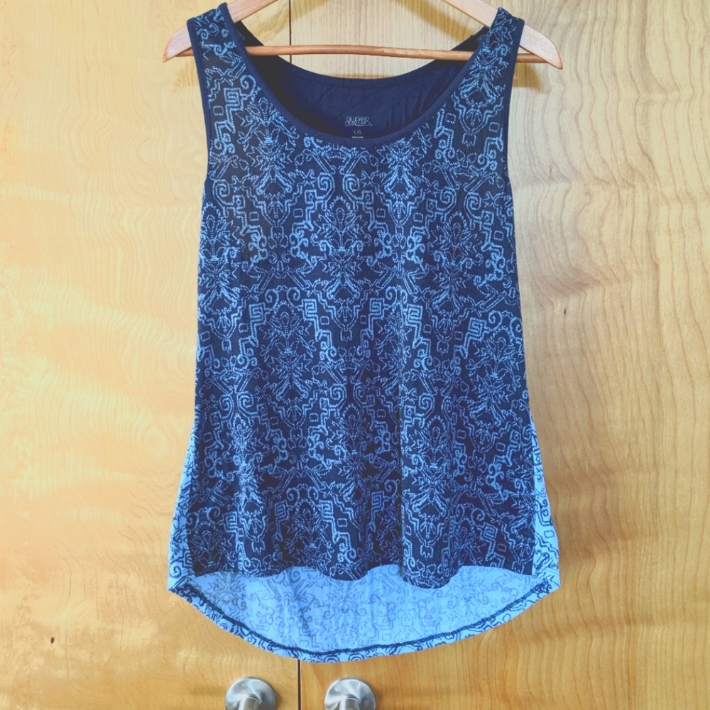 Gilligan & O'Malley SOFT blue tank